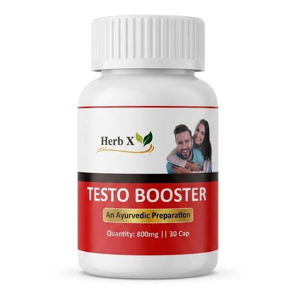 Harb X Testo Booster Capsules for Men Stamina & Energy (30 Caps, 800mg) - 100% Ayurvedic