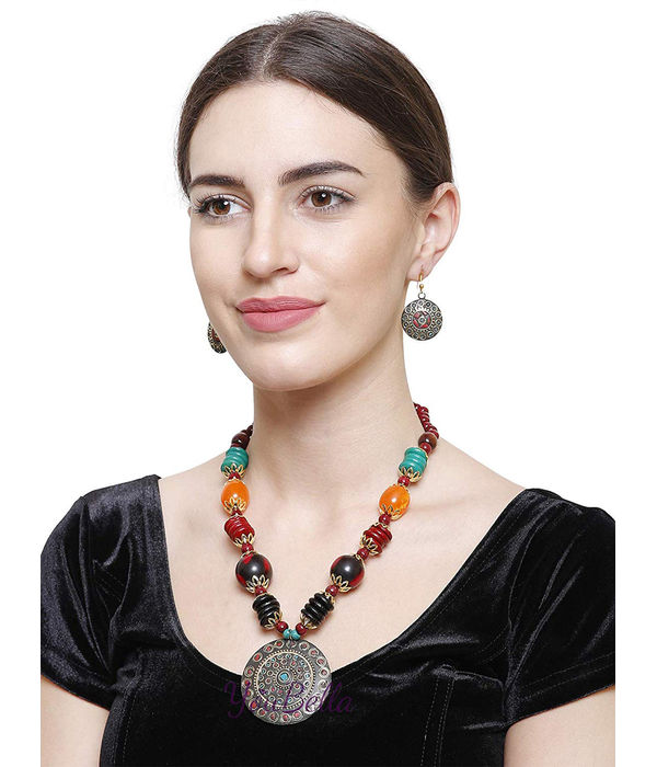 YouBella Stylish Afghani Tribal Jewellery  Set for Women (multicolour)(MV-FS6S-86K3)