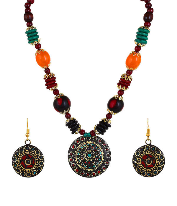 YouBella Stylish Afghani Tribal Jewellery  Set for Women (multicolour)(MV-FS6S-86K3)