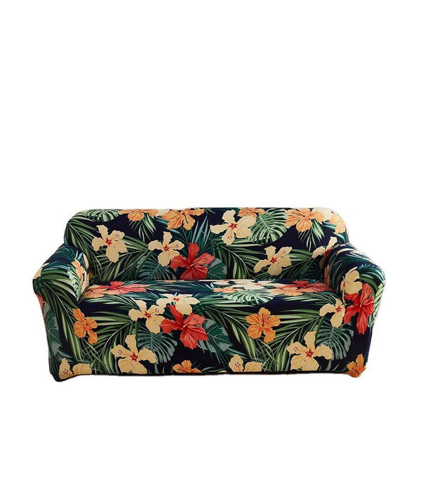 YouBella Universal Sofa Cover Big Elasticity Cover for Couch Flexible Stretch Sofa Slipcover Floral Prints (Multi-Color Floral, 1 Seater)