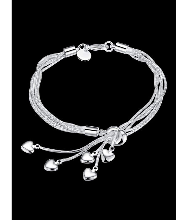 Valentine YouBella Jewellery Combo of Gold Plated Rose Flower and Charm Bangle Bracelet for Girls/Women