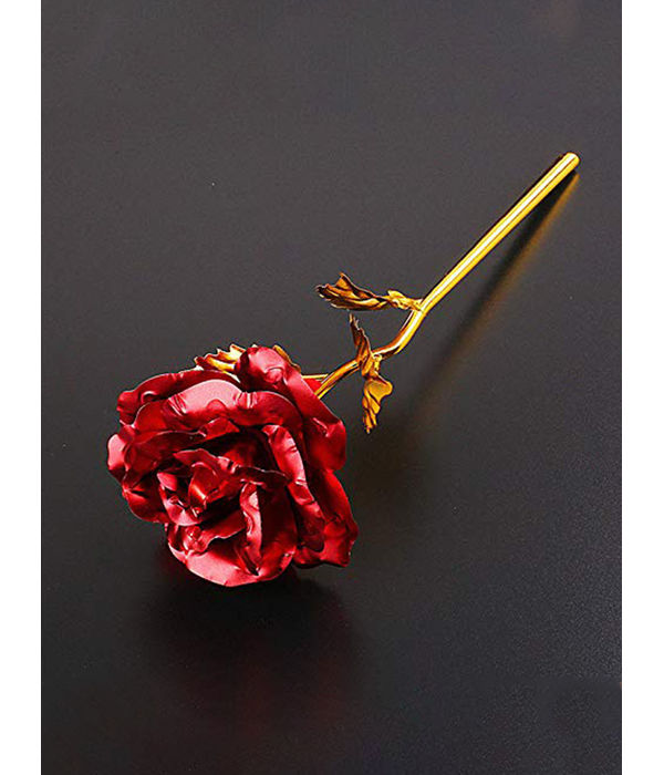 Valentine YouBella Jewellery Combo of Gold Plated Rose Flower and Necklace Chain for Girls/Women