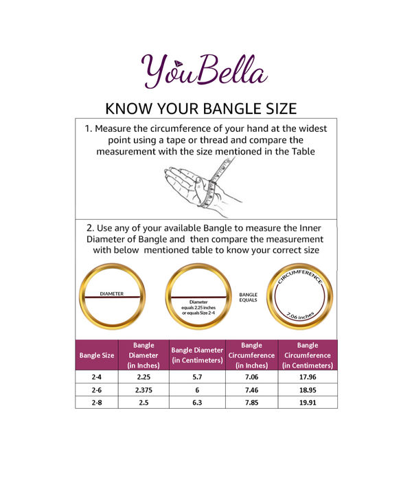 YouBella Stylish Traditional Jewellery Gold Plated and Pearl Bangle Set for Women (Golden)(YBBN_91053E)