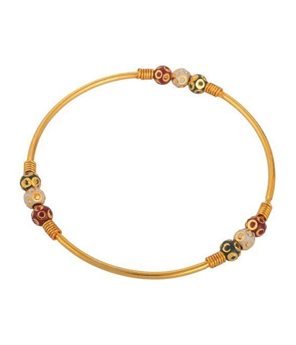 YouBella Multicolour Gold Plated bangles for women (2.4)