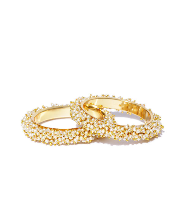 YouBella Pearl Bangle for Women (White)(YBBN_91091_2.4)