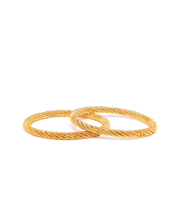 YouBella Stylish Traditional Jewellery Gold Plated Bangle Set for Women (Golden)(YBBN_91144_2.4)