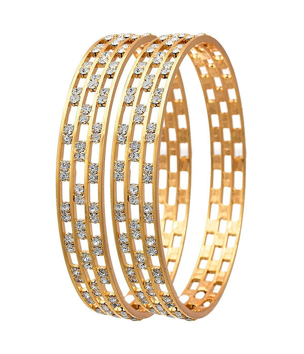 YouBella Jewellery Traditional Gold Plated Bracelet Bangles Set for Girls and Women (2.4)