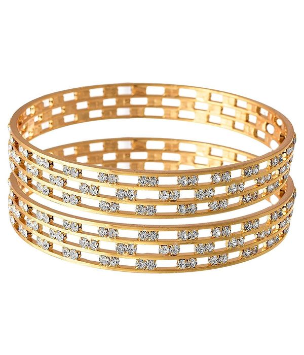 Traditional Gold Bangles 2 bangle bracelet kangan kada for Women & Girls