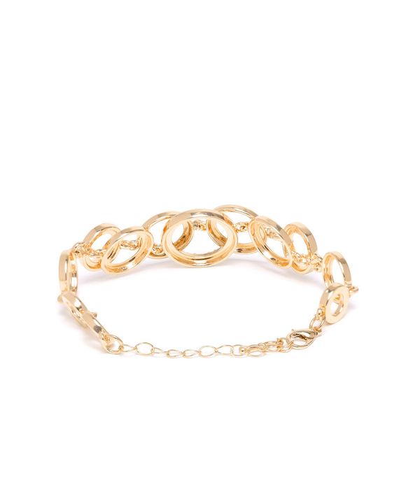 YouBella Stylish Party Wear Jewellery Gold Plated Charm Bracelet for Women (Golden)(YBBN_91503)