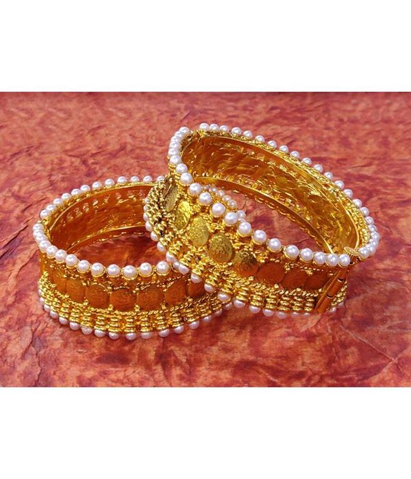 YouBella Jewellery Traditional Gold Plated Bangles Jewellery for Girls and Women (Size : 2.4)