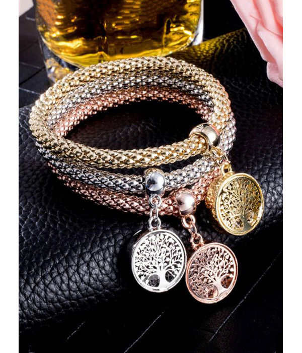 YouBella Jewellery Silver and Rose Gold Crystal Bracelet Bangle Jewellery for Girls and Women (Style - 2)