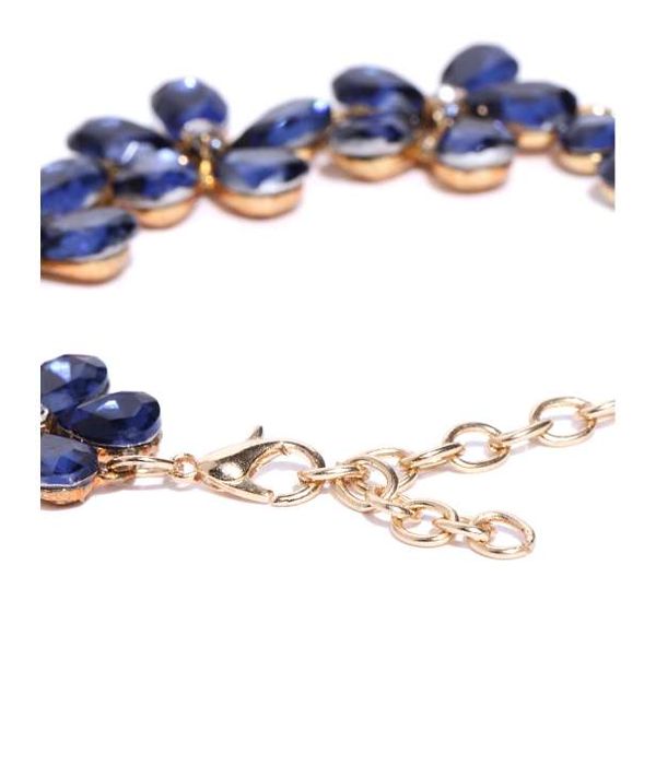 YouBella Blue Gold Plated Stylish Latest Crystal Bracelet Bangle Jewellery for Girls and Women