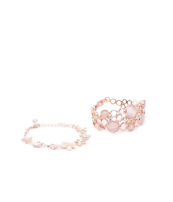 YouBella Rose Gold Crystal gold-plated	Bracelets Bangles for Girls and Women (Circle of Life)