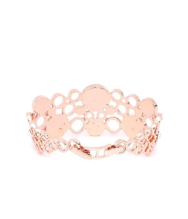 YouBella Rose Gold Crystal gold-plated	Bracelets Bangles for Girls and Women (Circle of Life)