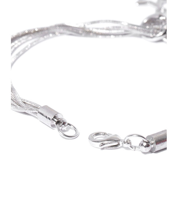 YouBella Women Silver-Plated Stone-Studded Link Bracelet