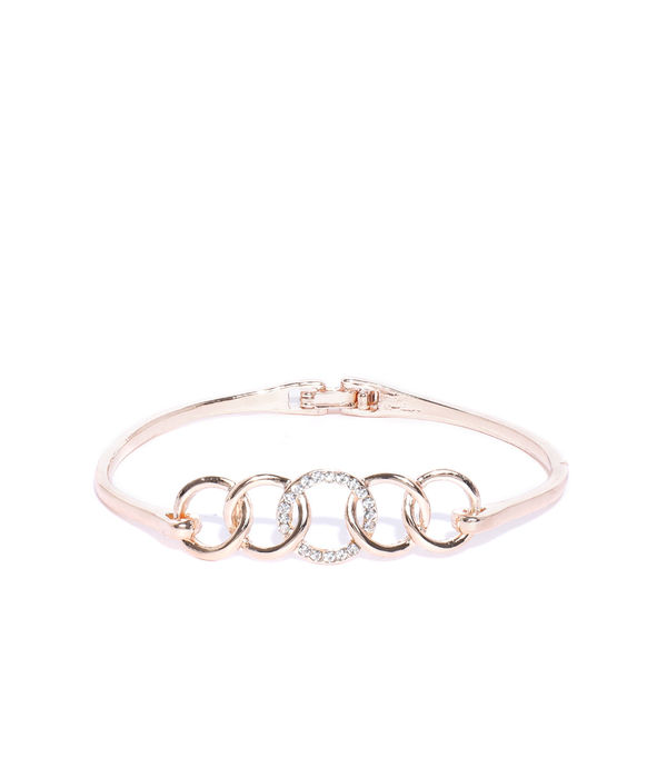 YouBella Gold-Plated Stone-Studded Link Bracelet