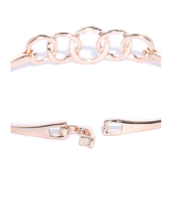 YouBella Gold-Plated Stone-Studded Link Bracelet