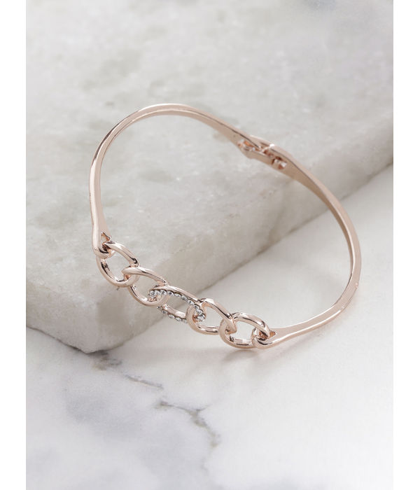 YouBella Gold-Plated Stone-Studded Link Bracelet