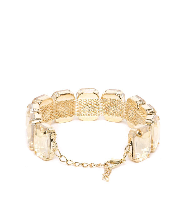 YouBella Red Gold-Plated Stone Studded Bracelet