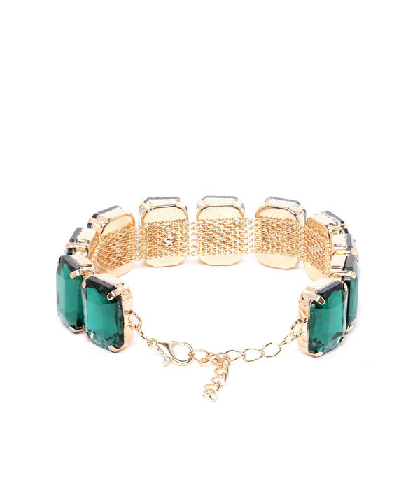 YouBella Multicoloured Gold-Plated Stone Studded Bracelet