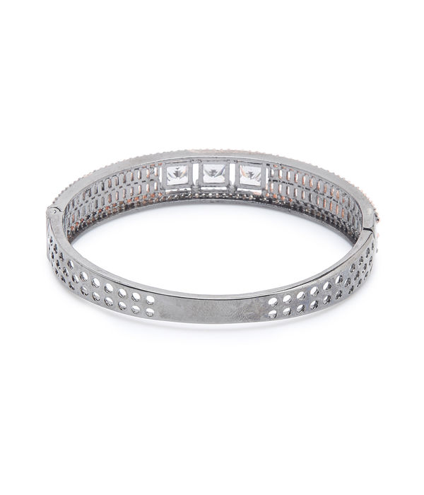 YouBella Jewellery Celebrity Inspired Silver Plated American Diamond Bracelet for Girls and Women