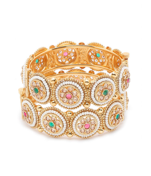 YouBella Jewellery Celebrity Inspired Gold Plated Bangles for Girls and Women