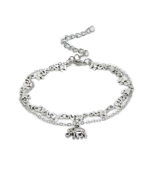 YouBella Jewellery Charm Bracelet Bangle for Girls and Women (Silver) (YBBN_91972)