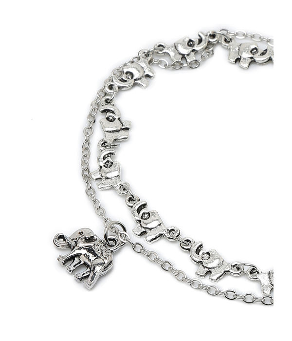 YouBella Jewellery Charm Bracelet Bangle for Girls and Women (Silver) (YBBN_91972)