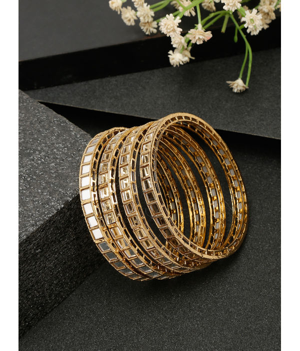 YouBella Jewellery for Women Celebrity Inspired Gold Plated Bangles for Girls and Women (YBBN_92102) (Gold) (2.4)