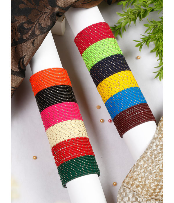 YouBella Jewellery for Women Multi-Color Bangles Set of 144 Bangles for Women and Girls