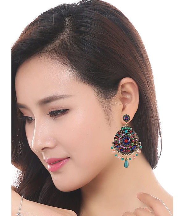 YouBella Jewellery Bohemian Multi-Color Earrings for Girls and Women