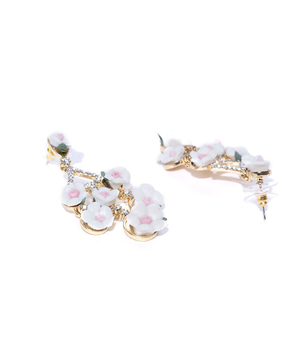 YouBella Jewellery Crystal Floral Earrings For Girls and Women