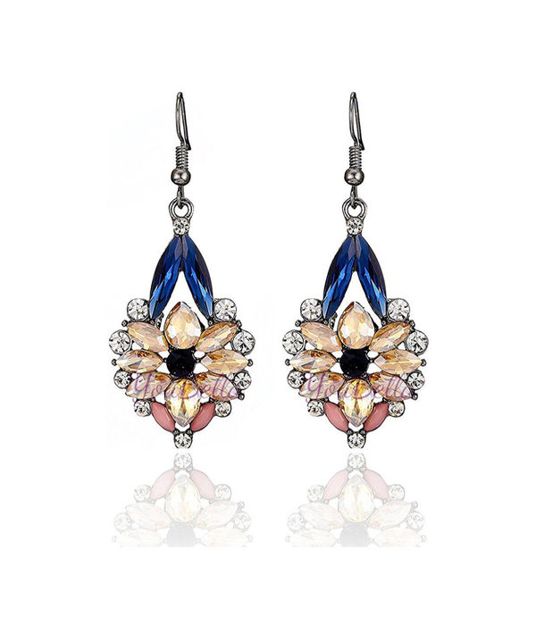 YouBella Blue Gold-Plated Dangle & Drop Earring For Women