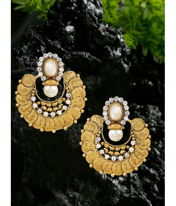 YouBella Earrings for women Jewellery Traditional Temple Coin Earrings for Girls and Women