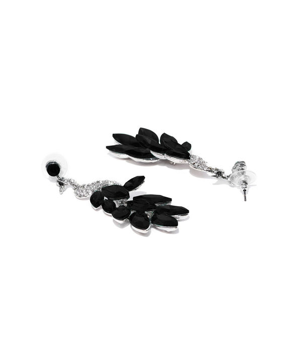 YouBella Jewellery Valentine Collection AAA Swiss Zircon Peacock Earings Fashion Earrings for Girls and Women (Black)