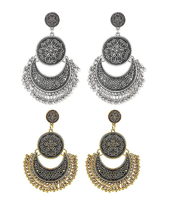 YouBella Jewellery Afghani Dangler Earrings Combo For Girls and Women