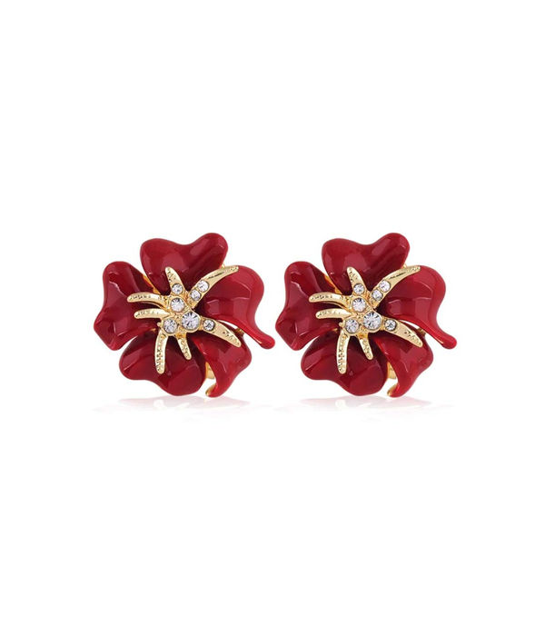 YouBella Jewellery Earrings for women Earrings for Girls and Women (Red)