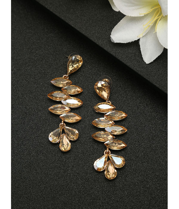 YouBella Jewellery Earings Crystal Drop Earrings for Girls and Women (Brown)