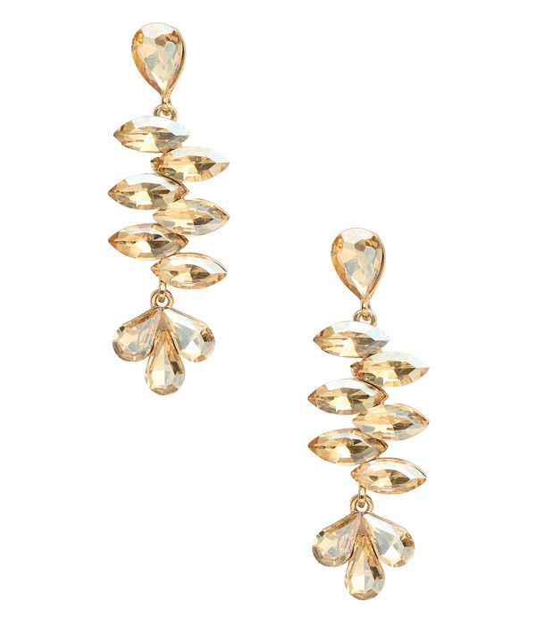 YouBella Jewellery Earings Crystal Drop Earrings for Girls and Women (Brown)