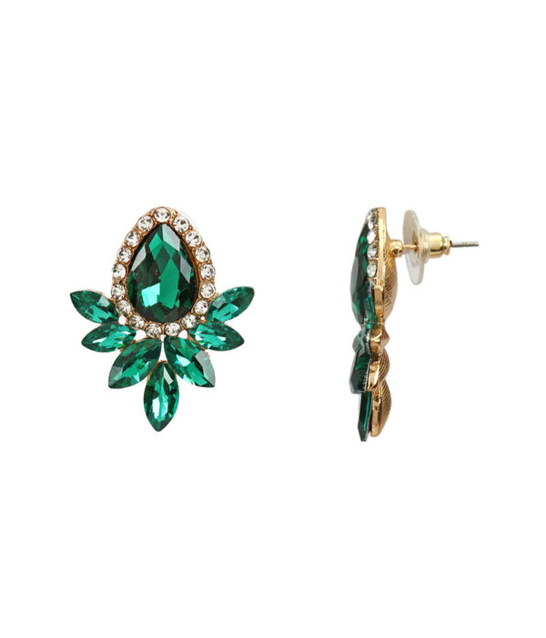 YouBella Jewellery Ear rings for women Crystal Earrings for Girls and Women (Green)