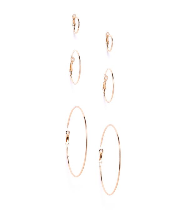 YouBella Jewellery Ear rings for women Combo of 12 Hoop Earrings for Girls and Women (Gold)