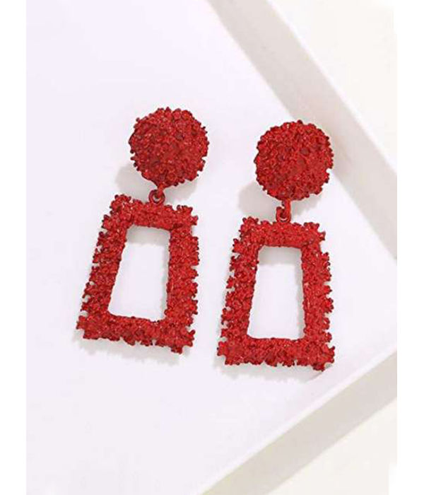 YouBella Jewellery Celebrity Inspired Handmade Earrings for Girls and Women (Red)