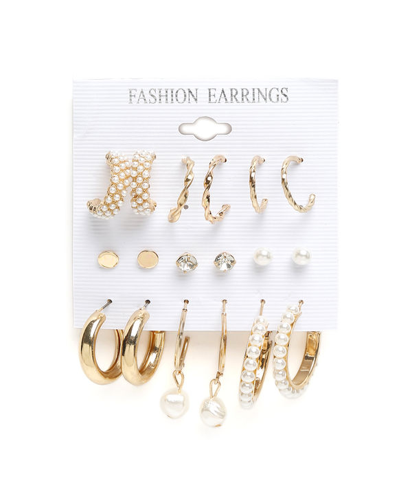 YouBella Jewellery Celebrity Inspired Gold Plated Earrings Combo for Girls and Women (Style 8)