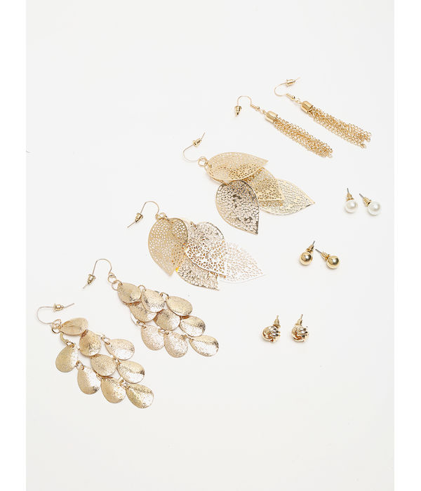 YouBella
Set Of 32 Gold-Toned Contemporary Studs Earrings