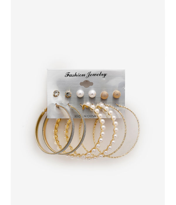 YouBella
Set Of 12 Gold-Plated Contemporary Drop Earrings