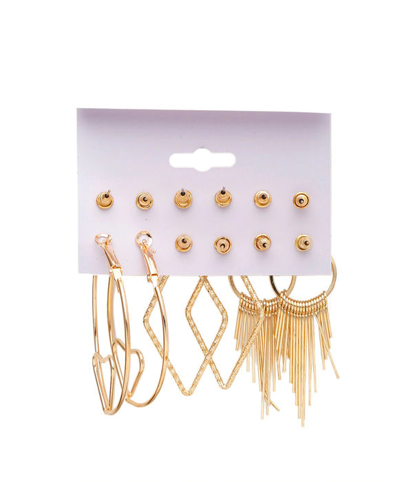 YouBella Jewellery Celebrity Inspired Gold Plated Earrings Combo for Girls and Women (Style 8)