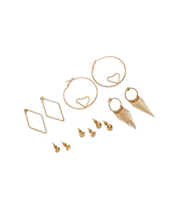 YouBella Jewellery Celebrity Inspired Gold Plated Earrings Combo for Girls and Women (Style 8)