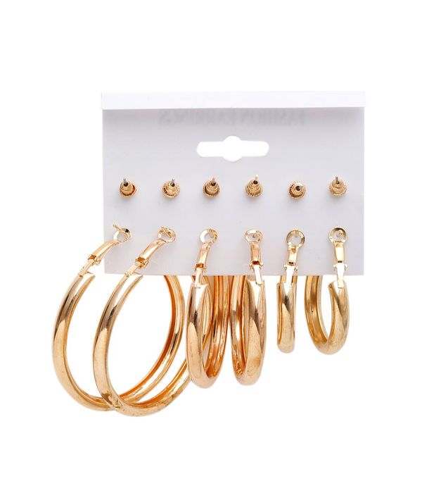 YouBella Jewellery Celebrity Inspired Gold Plated Earrings Combo for Girls and Women (Style 9)