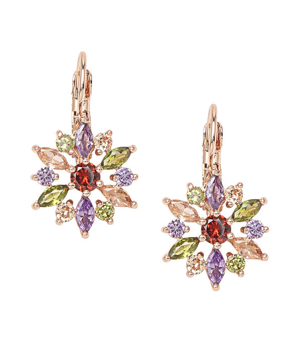 YouBella Jewellery Gold Plated Multi-Color Crystal Studded Earrings for Girls and Women (YBEAR_33112) (Multi)