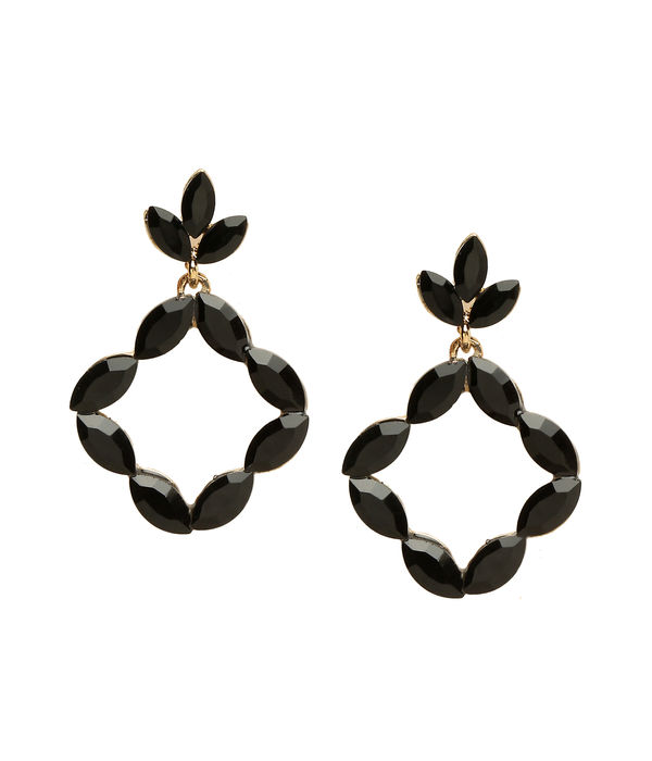 YouBella Fashion Jewellery Gold Plated Drop and Dangler Earrings for Girls and Women (Black)
